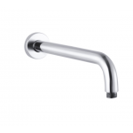 Lucid Brushed Nickel Round Wall Shower Arm 400